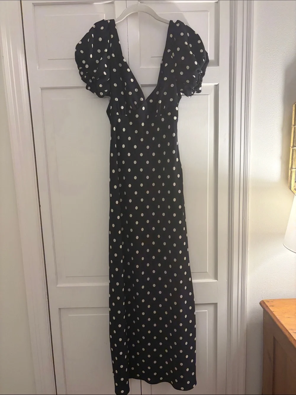 Abercrombie Polka Dot Tie Back Maxi Dress